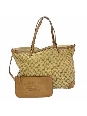 Gucci Tote GG Canvas Brown Gold